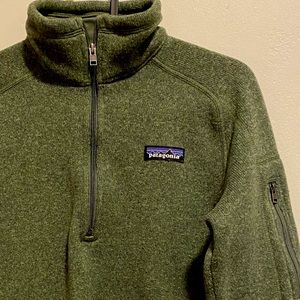 Patagonia Better Sweater Quarter Zip; Forest Green